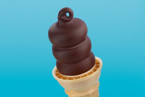 Dipped ice cream cone